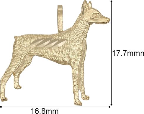 FindingKing 14K Yellow Gold Doberman Pinscher Charm Dog Jewelry in Saudi Arabia