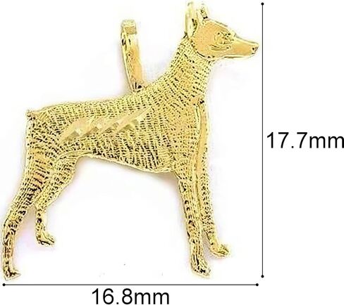 FindingKing 14K Yellow Gold Doberman Pinscher Charm Dog Jewelry in Saudi Arabia