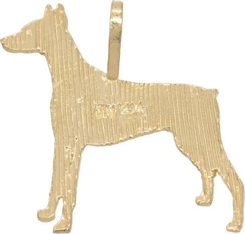 FindingKing 14K Yellow Gold Doberman Pinscher Charm Dog Jewelry in Saudi Arabia