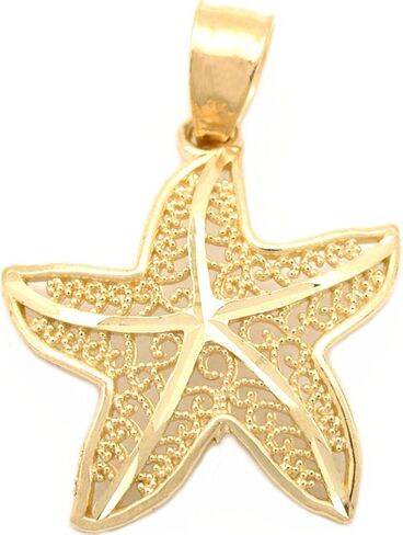 العثور على 14K Gold Starfish Charm Sea Life Jewelry 16.5mm in Saudi Arabia