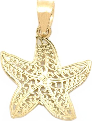 العثور على 14K Gold Starfish Charm Sea Life Jewelry 16.5mm in Saudi Arabia