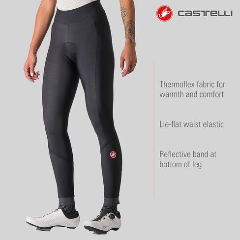 CASTELLI Women’s Velocissima Thermal Tight, Warm Cycling Apparel with Seat Pad for Cold Long Distance Road & Gravel Biking in Saudi Arabia