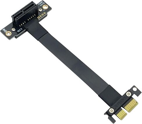 10Gtek PCIe 3.0 Extension Cable, X1 to X1, F to M, 90° to 90°, Cable Length 20cm, P311MF5520 in Kuwait