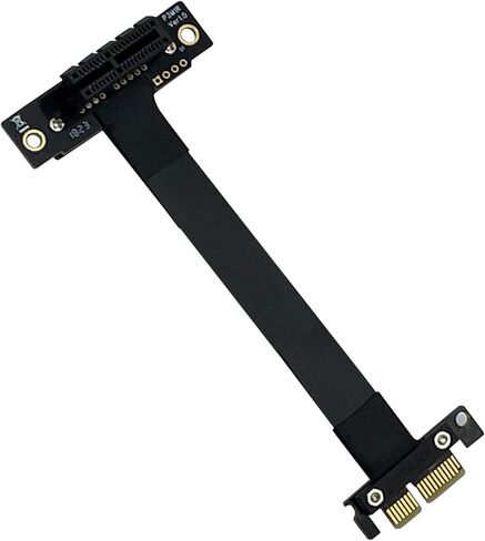 10Gtek PCIe 3.0 Extension Cable, X1 to X1, F to M, 90° to 90°, Cable Length 20cm, P311MF5520 in Kuwait
