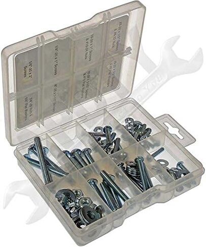 APDTY 800541 Stove Bolt with Nuts Value Pack- 13 Sku's- 108 Pieces in Saudi Arabia