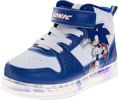 Josmo Sonic the Hedgehog High Top Sneakers for Boys-Sonic Soneaker Oneaker Hightops Lightweight Breathable Shase (الأحجام: 11-13 أطفال صغار / 1-3 أطفال كبيرون) in Kuwait