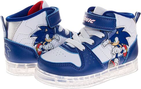 Josmo Sonic the Hedgehog High Top Sneakers for Boys-Sonic Soneaker Oneaker Hightops Lightweight Breathable Shase (الأحجام: 11-13 أطفال صغار / 1-3 أطفال كبيرون) in Kuwait