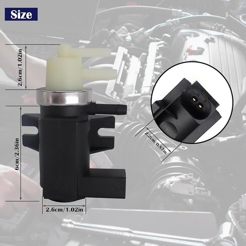 Hisport Turbo Boost Pressure Converter Converter Valve 1K0906627A - متوافق مع Audi A3 Volkswagen Beetle Golf Etta 2004-2014 - يستبدل 1J0906627B 1J0906627B 1K0906627E 9A790662700 9A79062700 in Kuwait