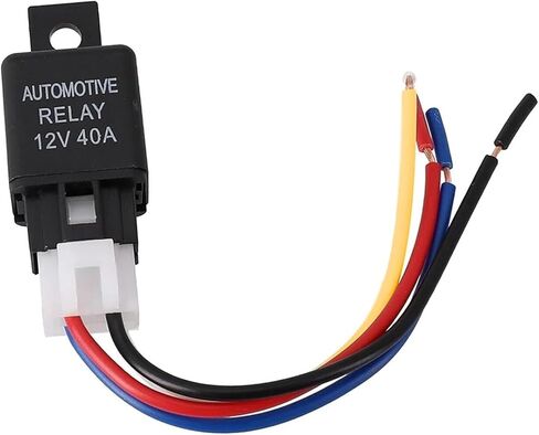 Car Relay Harness 12V 40A 4 Pin SPST Harness Sockets with Color-Labeled Wires for Automotive Truck Motorcycle Boat in Saudi Arabia