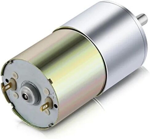 DC Gear Motor, 37mm, 12V/24V, 5-590 RPM, High Torque Electric Speed Reduction with Centric Output Shaft (10rpm 24V) in Saudi Arabia