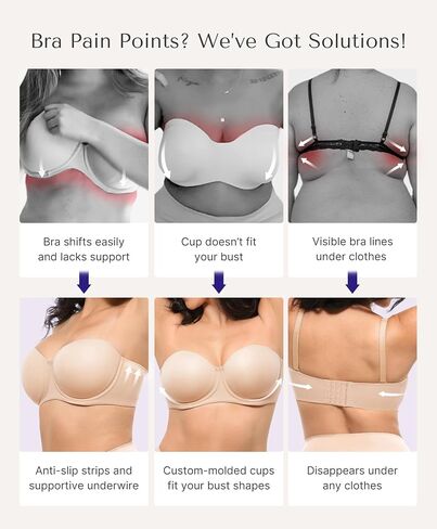 SHAPELLX Women's Minimizer Bra Convertible Strapless Underwear with Underwire Full Coverage Push Up Bras for Plus Size in Saudi Arabia