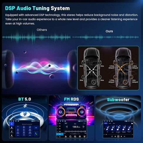 Hikity Car Stereo Dash Kit for Hyundai Sonata Sedan 7 LF 2014-2017, HD Touchscreen Android Car Radio 9 Inch with Wireless Carplay Android Auto GPS Navigation BT Backup Camera in Saudi Arabia