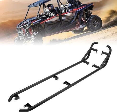 Rock Sliders Compatible with Polaris RZR XP4 1000/4 Turbo (2014-2023) - Heavy Duty Side Steps and Tree Kickers for Enhanced Protection (red) in Saudi Arabia