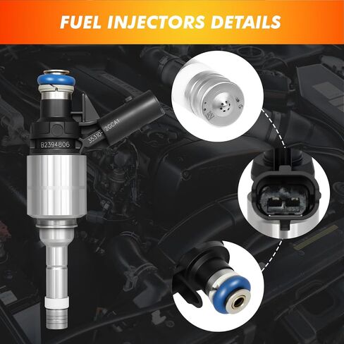2015-2021 Fuel Injectors 4PS Fit for Hyundai Sonata Tucson Santa Fe Santa Fe Sport 2015-2020, for Kia Optima Sportage Tucson 2015-2020 2.4L L4, Replaces 35310-2GGA1 FJ1438 in Saudi Arabia