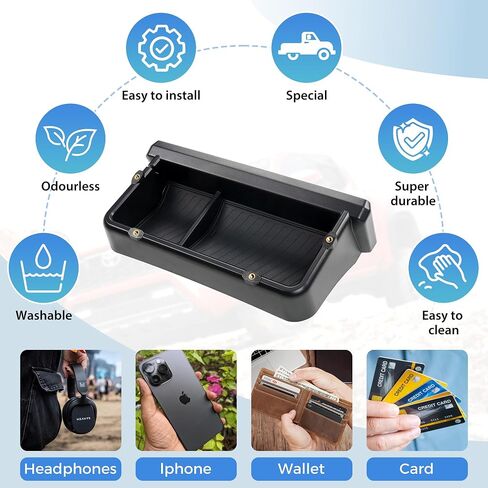 Dashboard Storage Box Compatible with Tacoma 2024-2025 Accessories,8-inch Behind Screen Organizer Screen Back Tray Storage Box with Anti-Slid Pad (Black) in Saudi Arabia