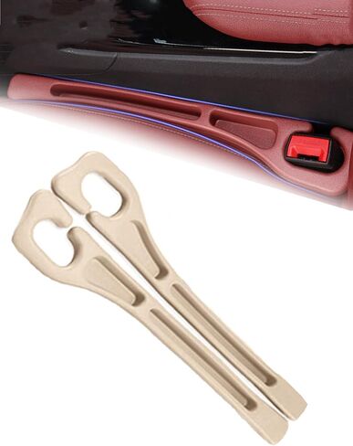 2PCS Dual Slot for Coozyland Car Seat Gap Organizer with Seat Belt Holes, Stopping Phone Key from Falling, Car Seat Gap Fillers, Car Seat Gap Plug with Storage Slot, Fit Car Suv Truck (Black) in Saudi Arabia
