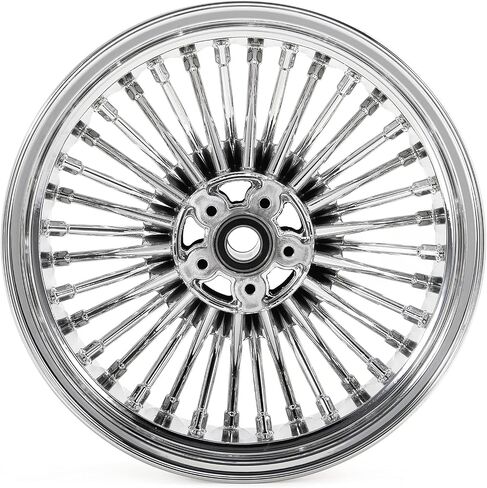 TOFR 16x5.5 Chrome Rear Wheel Rim Fat King Spokes Tubeless For Harley Dyna Super Glide Low Rider FXDB Street Bob Wide Glide 06-17 Softail FXST Standard Night Train Springer 06-10 Fat Boy 06-17 in Saudi Arabia