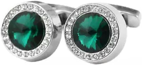 1Pair Shirt Suit Cuff Links Jewelry Rhinestone Crystal Classic Fashion Cufflinks-Blue in Saudi Arabia