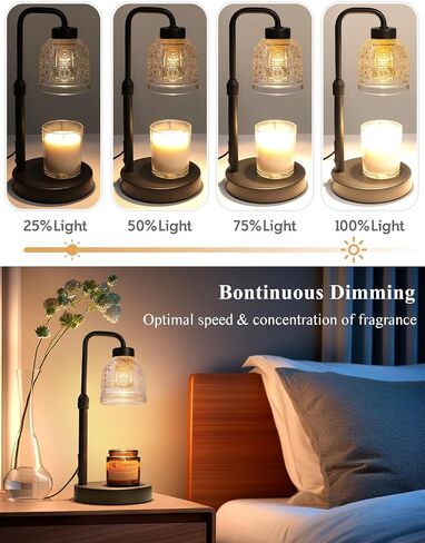 Candle Warmer Lamp with Timer Dimmable, Adjustable Lamp Candle Warmer, Birthday Gifts for Women Mom, Wax Warmer Lamp for Scented Jar, House Warming Gifts New Home Decor in Saudi Arabia