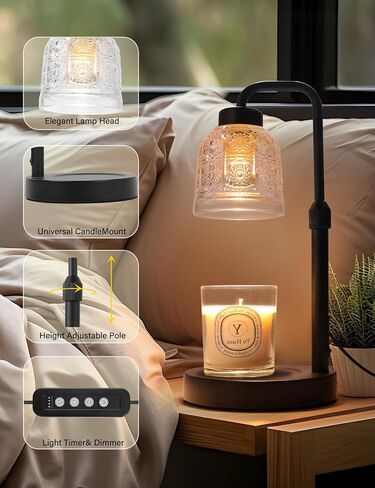 Candle Warmer Lamp with Timer Dimmable, Adjustable Lamp Candle Warmer, Birthday Gifts for Women Mom, Wax Warmer Lamp for Scented Jar, House Warming Gifts New Home Decor in Saudi Arabia