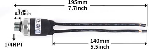 70-100 PSI مفتاح ضغط الهواء 1/4 نا/نيرتشات وحدة تحكم لضاغط الهواء تعليق دبابة DC 12V 24V AC 110V 120V 240V in Kuwait
