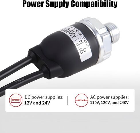 70-100 PSI مفتاح ضغط الهواء 1/4 نا/نيرتشات وحدة تحكم لضاغط الهواء تعليق دبابة DC 12V 24V AC 110V 120V 240V in Kuwait