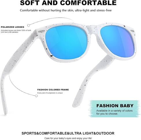 Kids Polarized Sunglasses UV400 Protection Toddler Sun Glasses for Boys Girls Shades in Saudi Arabia