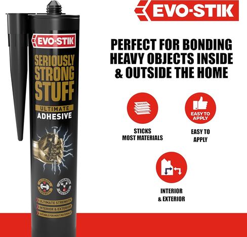 Evo-Stik Stuff Stuff Stuff Stuff Ultimate لاصق ، يحمل ما يصل إلى 150 طن ، مقاوم للماء ، اللون: أبيض ، الحجم: 290 مل ل in Saudi Arabia