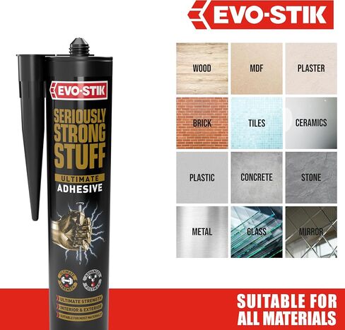 Evo-Stik Stuff Stuff Stuff Stuff Ultimate لاصق ، يحمل ما يصل إلى 150 طن ، مقاوم للماء ، اللون: أبيض ، الحجم: 290 مل ل in Saudi Arabia