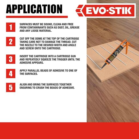 Evo-Stik Stuff Stuff Stuff Stuff Ultimate لاصق ، يحمل ما يصل إلى 150 طن ، مقاوم للماء ، اللون: أبيض ، الحجم: 290 مل ل in Saudi Arabia