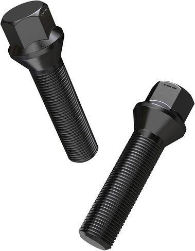 10pcs Extended Lug Bolts 14x1.25 (40mm Shank Length - Not OEM Length, Cone Seat) Compatible with BMW 228i 320i 328i 335i 428i 435i 528i 535i 535d 550i F10 F30 640i M3 M4 M5 M6 X3 X5 - Black in Saudi Arabia
