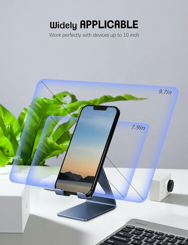 Cell Phone Stand for Desk, Desktop Phone Holder, Aluminum Mobile Phone Stand for iPhone 15 14 13 12 pro Mini 11 X Xr Xs max 8 7 6 6s Plus Samsung Galaxy S21 Ultra All Smart Phones (Black) in Kuwait