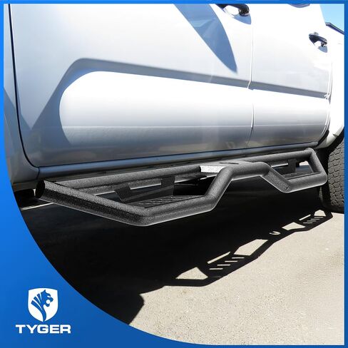 خطوات Tyger Auto Fury متوافقة مع 2019-2024 Chevy Silverado GMC Sierra 1500؛ 2020-2024 2500 3500HD | طاقم الكابينة | TG-FS2C30078 | القضبان الجانبية ذات القضبان Nerf وألواح الجري in Saudi Arabia