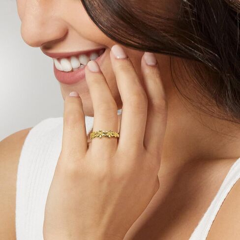 Ross-Simons 10kt Yellow Gold Multi-Flower Ring in Saudi Arabia