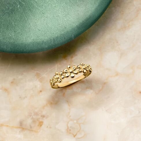Ross-Simons 10kt Yellow Gold Multi-Flower Ring in Saudi Arabia