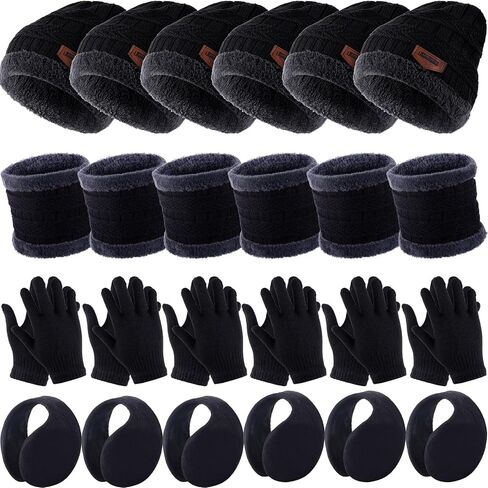 Liitrsh Kids Winter Hat Scarf Glove Earmuffs Set for 2-8 Years Toddle Boy Girl, Knitted Beanie Caps Gloves Mittens Earflaps in Saudi Arabia