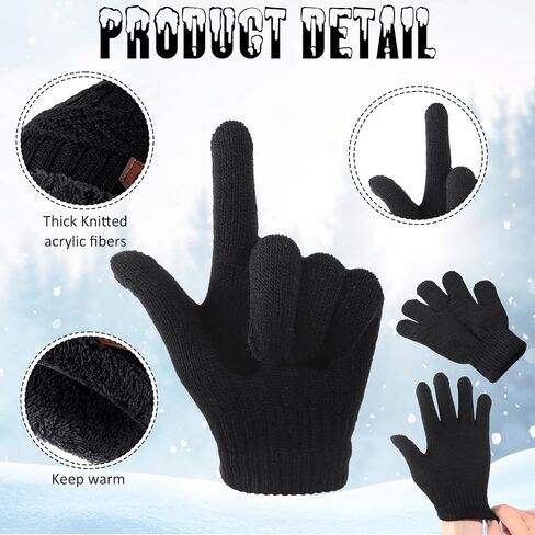 Liitrsh Kids Winter Hat Scarf Glove Earmuffs Set for 2-8 Years Toddle Boy Girl, Knitted Beanie Caps Gloves Mittens Earflaps in Saudi Arabia