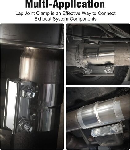 EVIL ENERGY 3'' Exhaust Clamp,Lap Joint Band Clamp Stainless Steel for Pipes,Mufflers,Catalytic Converters (4Pcs, 3.0 inch) in Saudi Arabia