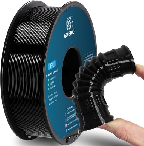 Geeetech Silk PLA Filament 1.75mm Silk Dual Color Filament,Coextrusion Dichromatic Metal-Like Shiny Consumable 1kg (2.2lbs) 1 Spool,Dimensional Accuracy +/- 0.03 mm, Black Red in Kuwait