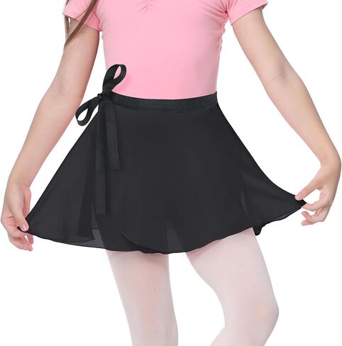 تنانير الباليه Zando Toddler for Girls Dance Ballet Skirt Women Chiffon Tie مع حزام محدد قابل للتعديل in Saudi Arabia
