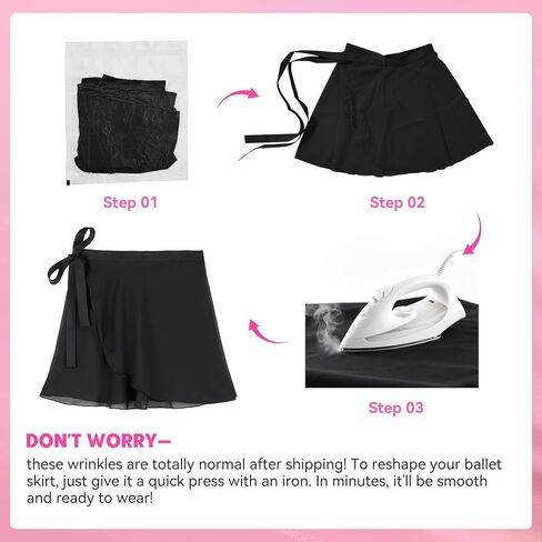 تنانير الباليه Zando Toddler for Girls Dance Ballet Skirt Women Chiffon Tie مع حزام محدد قابل للتعديل in Saudi Arabia