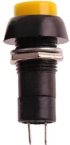PBS-11 مفتاح زر الضغط ، البلاستيك الأسود ، لحظة 12 مم ، 2 دبوس ، 3A 250V AC تصنيف (أصفر الذاتي) in Saudi Arabia