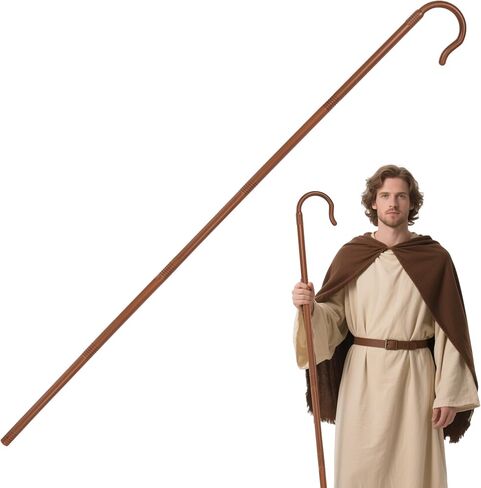 Shepherd Staff Wizard Cane Prop Halloween Fake Cane for Adult Men Women Costume Dress Up Party 63.8 Inch in Saudi Arabia
