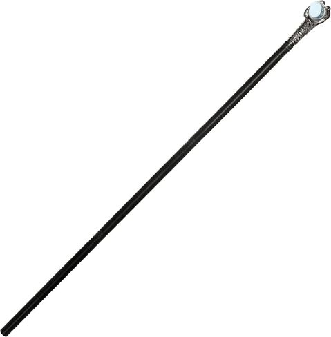 Underwraps Crystal Ball Claw Cane - Props Fantasy Staff ، إكسسوارات أزياء Halloween القوطية للمعالج ، قصب Cosplay ، الدعائم السينمائية (حجم واحد يناسب أكثر) أسود in Saudi Arabia