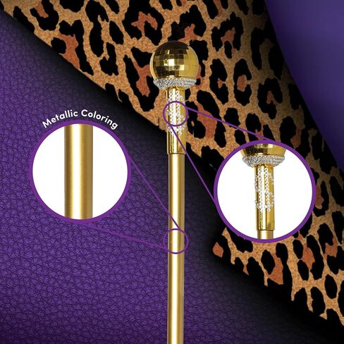 Underwraps Walking Gold Pimp Cane - Halloween Accessories for Men, Toy Cane for Cosplay, Costume Props for Adults, Costume Toys for Kids, Cool Walking Canes in Saudi Arabia