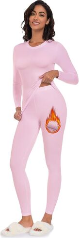 ملابس داخلية حرارية Fullsoft للنساء المبطنة Long Johns Long Sleeve Legging Lounge in Saudi Arabia