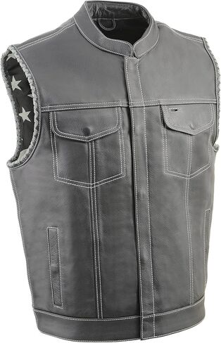 Milwaukee Leather Leather Men Leather Club Style Rister - Armholes Braided - Liner Liner - Red ، Gray ، White & Black Variations in Saudi Arabia