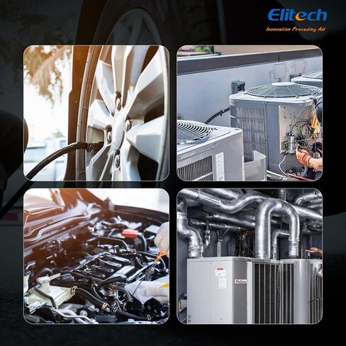 جهاز قياس الضغط الرقمي اللاسلكي Elitech PGW-500 مع تنبيهات تطبيق درجة الحرارة لنظام HVAC IP65 مقاوم للماء -14.5~500 PSI 1/8'' NPT in Saudi Arabia