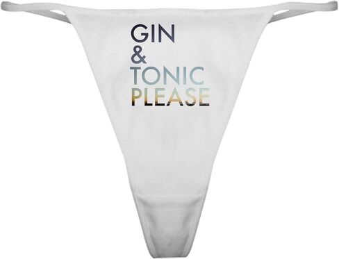 CafePress Gin And Tonic Please Classic Thong Underwear, Womens Panties in Saudi Arabia