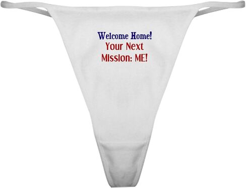 CafePress Welcome Home, Next Mission Me Classic Thong Underwear, Womens Panties in Saudi Arabia